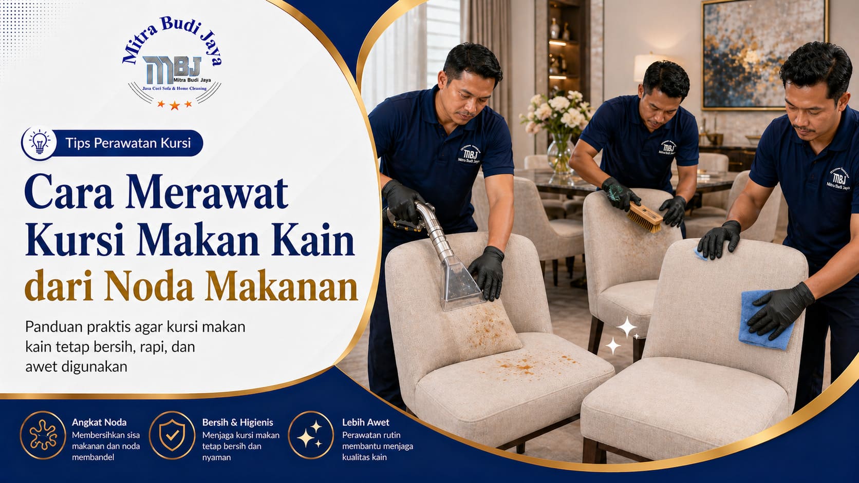 Cara Merawat Kursi Makan Kain dari Noda Makanan