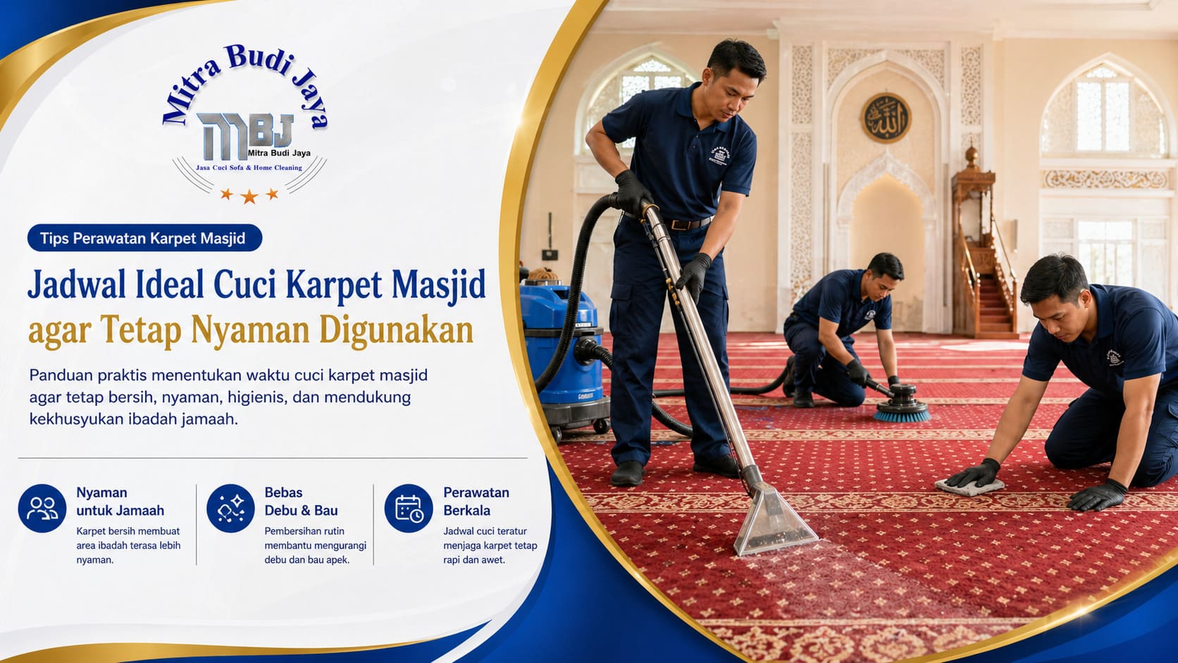 Jadwal Ideal Cuci Karpet Masjid agar Tetap Nyaman Digunakan