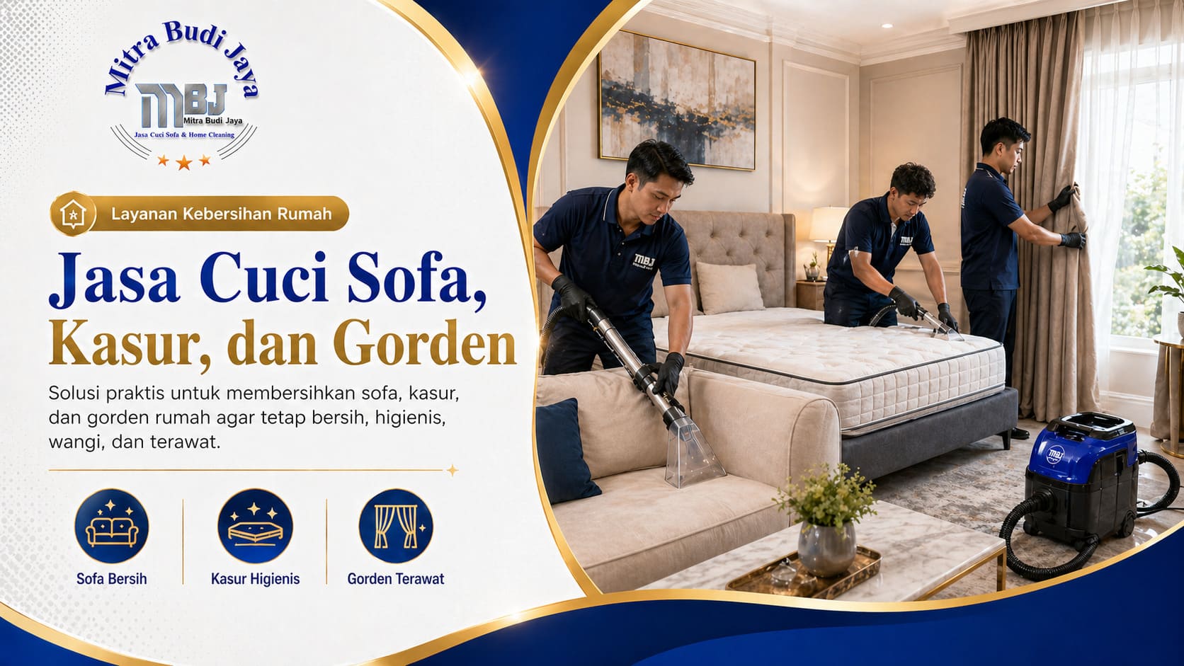 Jasa Cuci Sofa, Kasur, dan Gorden