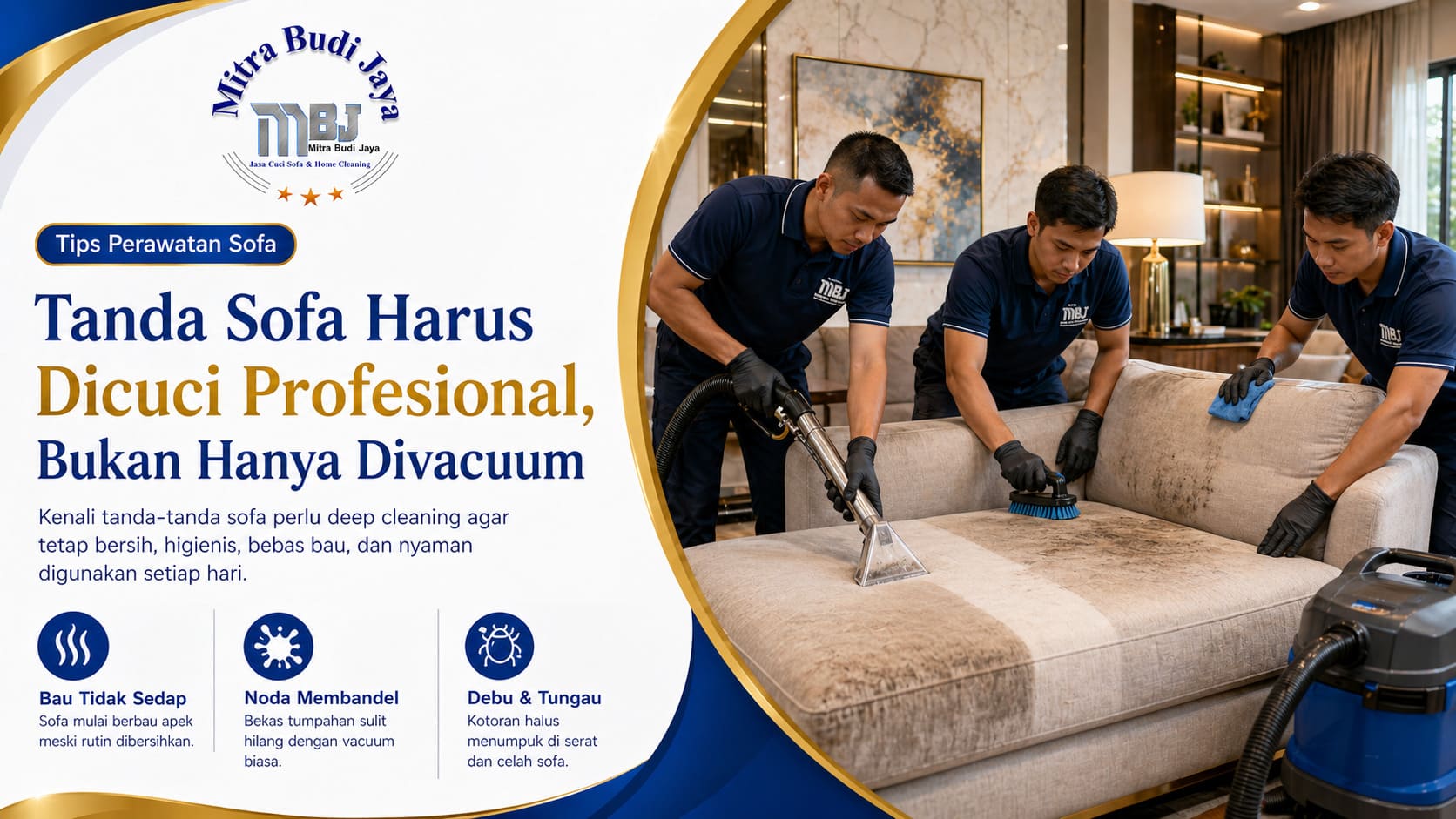 Tanda Sofa Harus Dicuci Profesional, Bukan Hanya Divacuum
