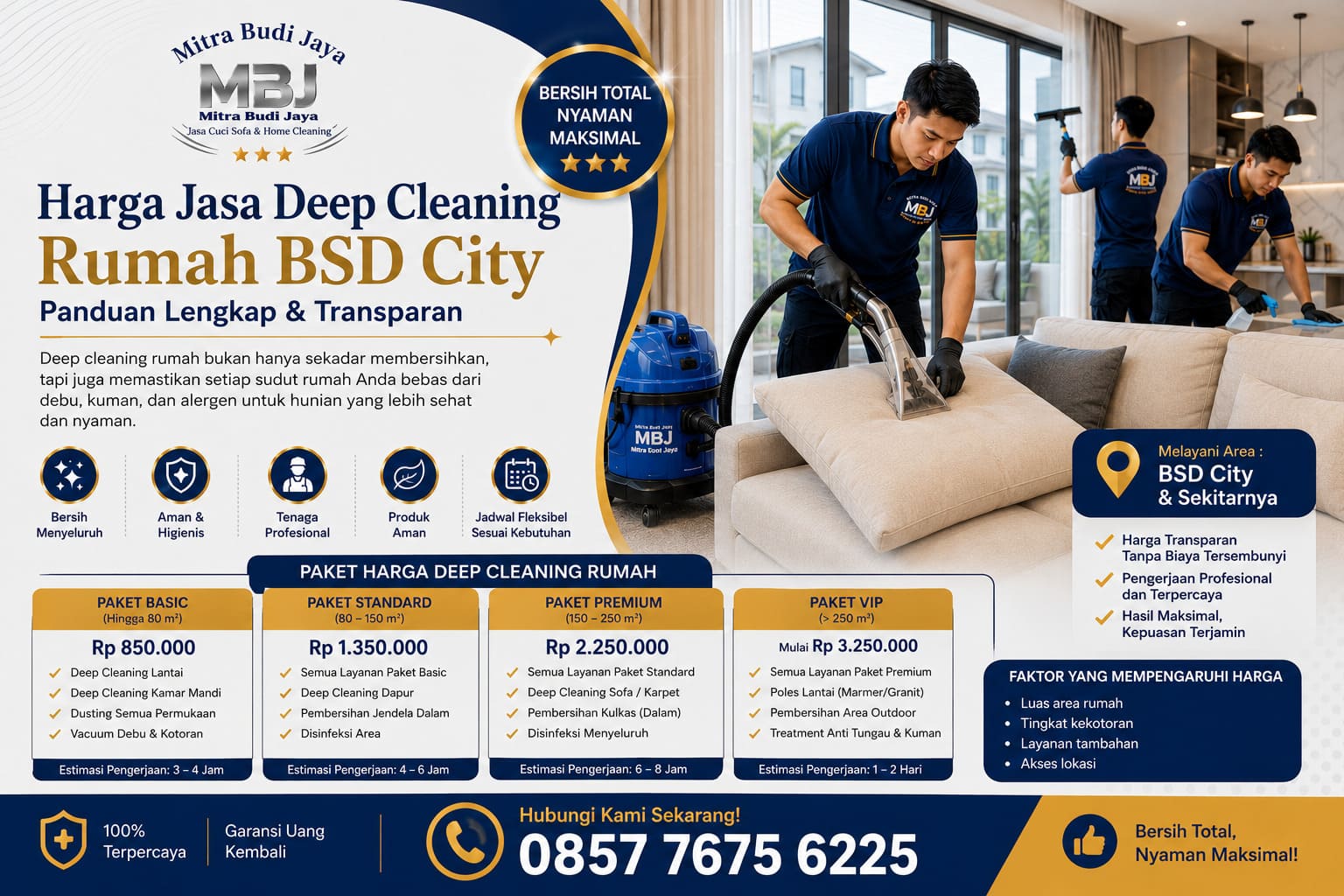 Harga Jasa Deep Cleaning Rumah BSD City – Panduan Lengkap & Transparan