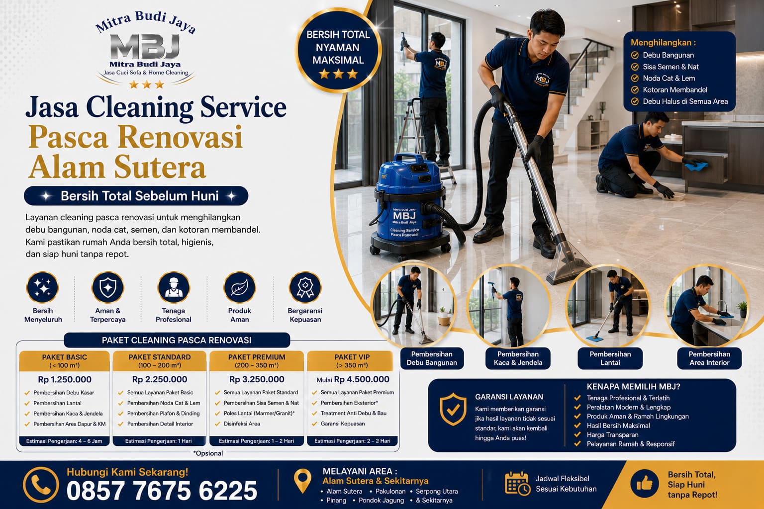 Jasa Cleaning Service Pasca Renovasi Alam Sutera – Bersih Total Sebelum Huni