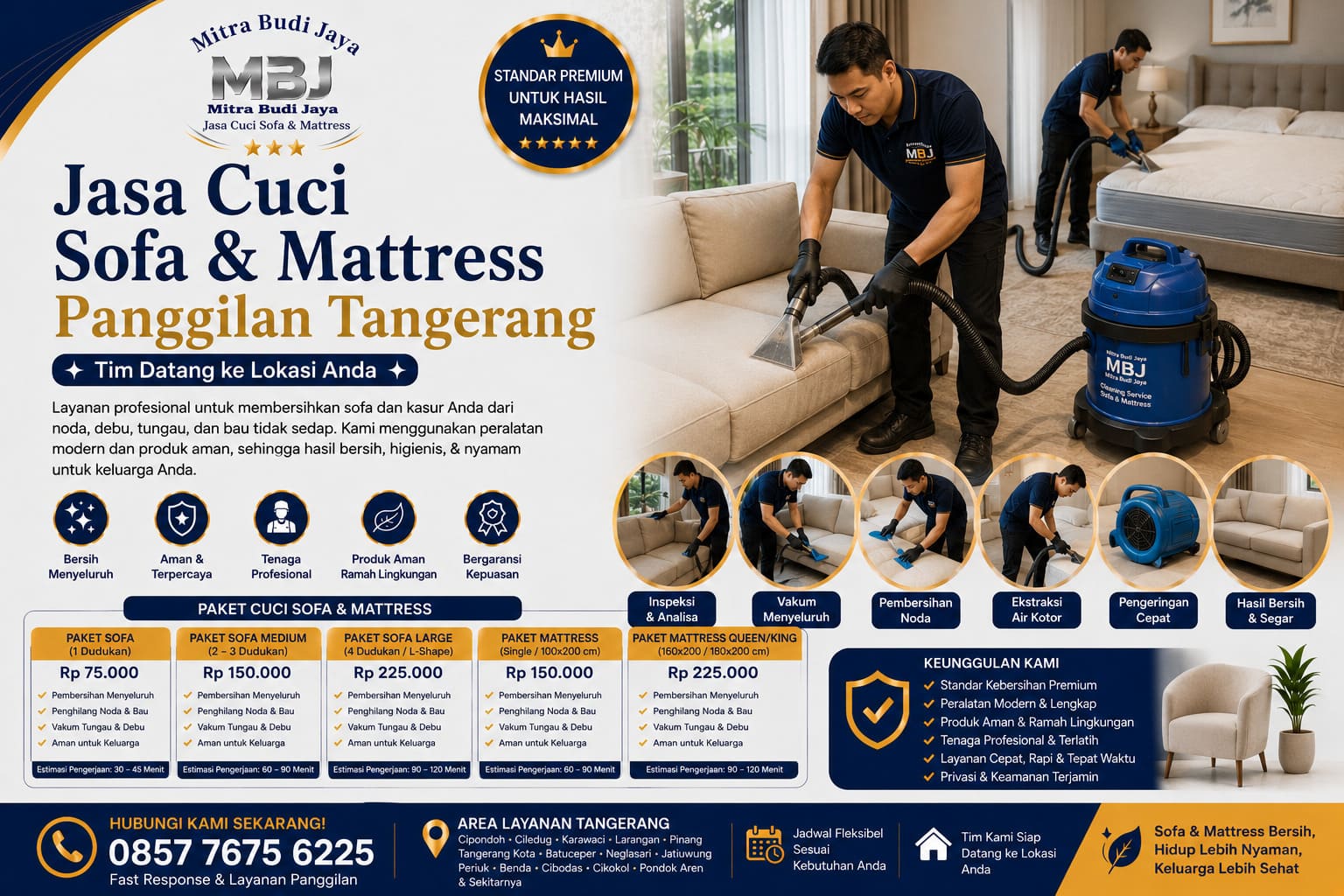 Jasa Cuci Sofa dan Mattress Panggilan Tangerang – Tim Datang ke Lokasi Anda