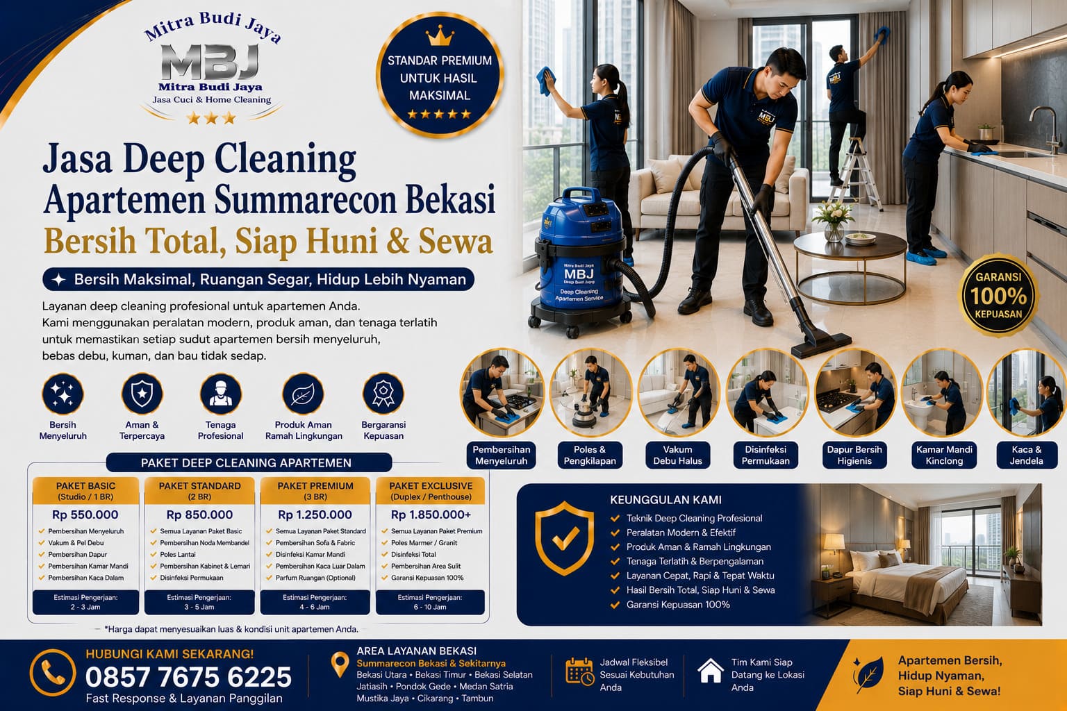 Jasa Deep Cleaning Apartemen Summarecon Bekasi – Bersih Total, Siap Huni & Sewa