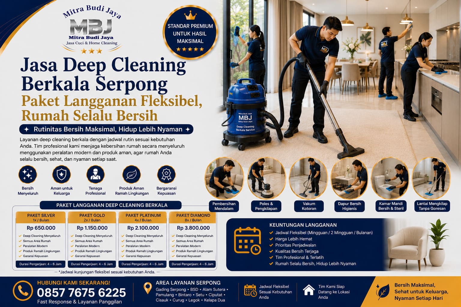 Jasa Deep Cleaning Berkala Serpong – Paket Langganan Fleksibel, Rumah Selalu Bersih