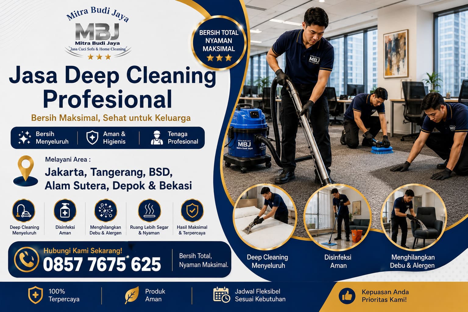 Jasa Deep Cleaning Profesional Jakarta, Tangerang, BSD, Alam Sutera, Depok & Bekasi