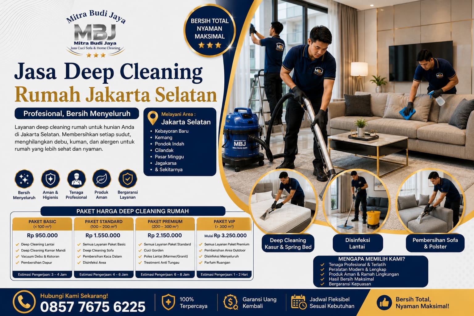 Jasa Deep Cleaning Rumah Jakarta Selatan – Profesional, Bersih Menyeluruh