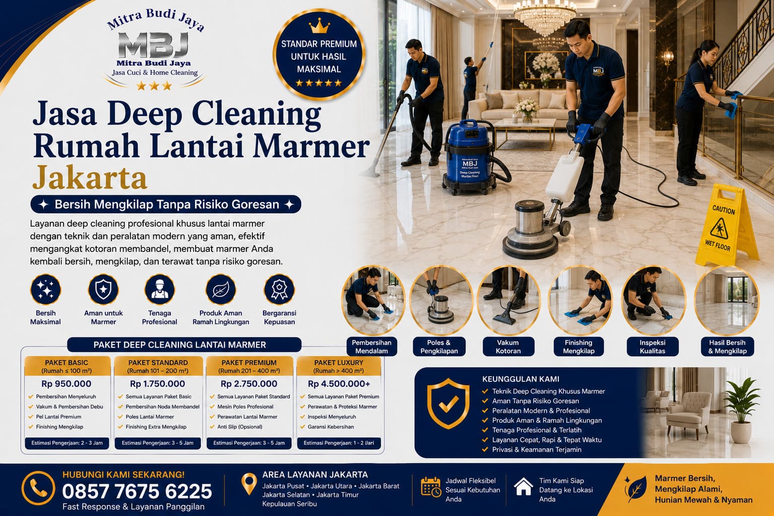 Jasa Deep Cleaning Rumah Lantai Marmer Jakarta – Bersih Mengkilap Tanpa Risiko Goresan
