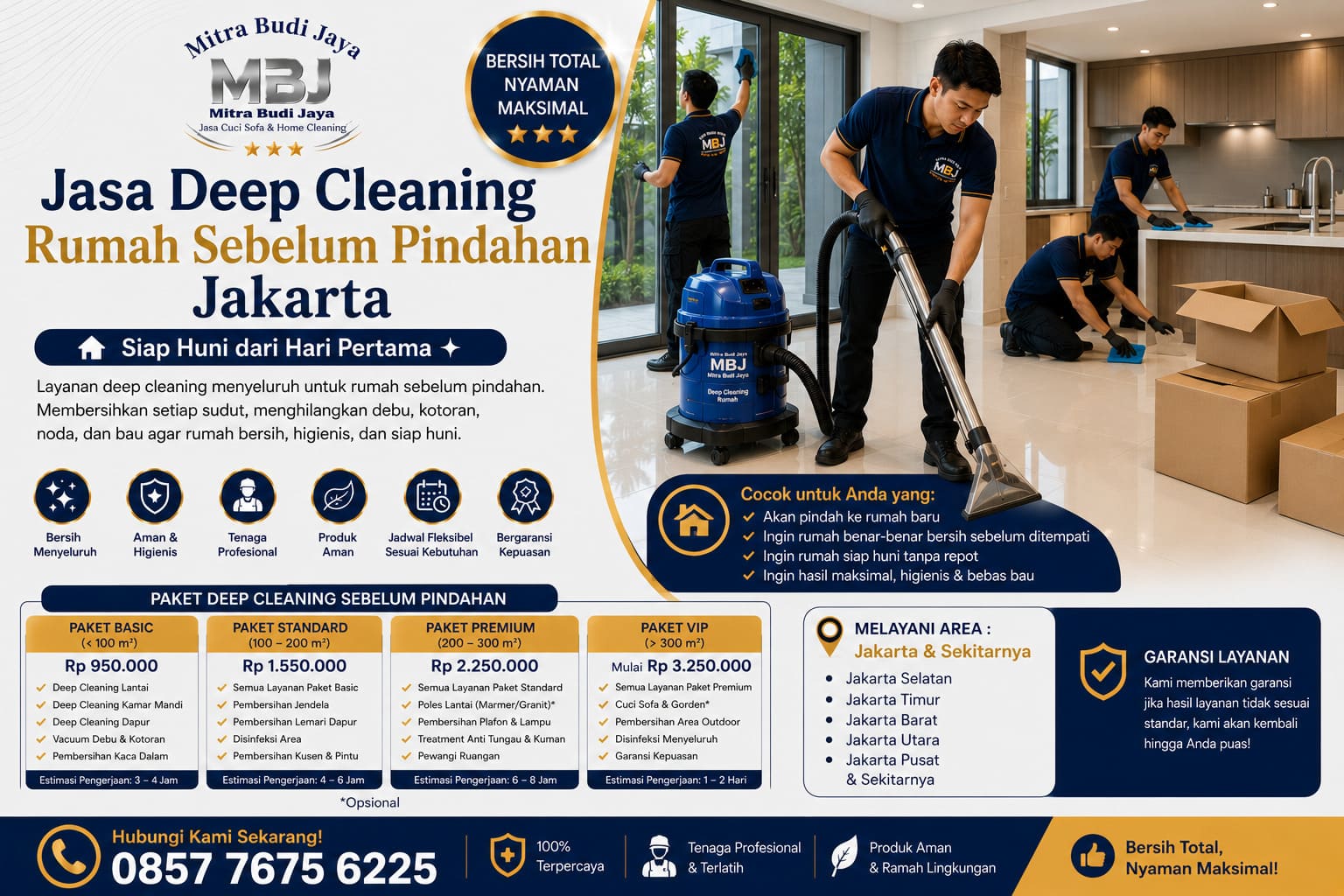 Jasa Deep Cleaning Rumah Sebelum Pindahan Jakarta – Siap Huni dari Hari Pertama